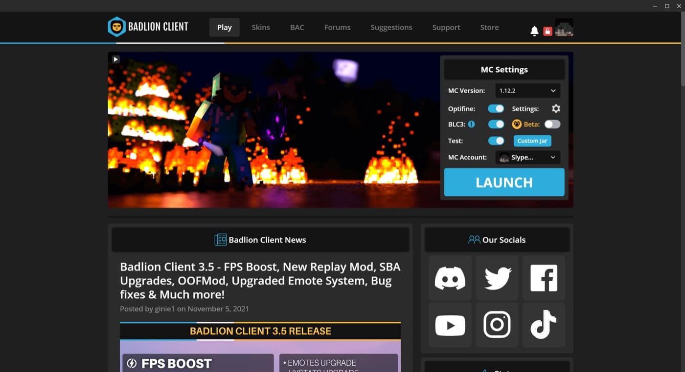 Badlion Client — скриншот 1