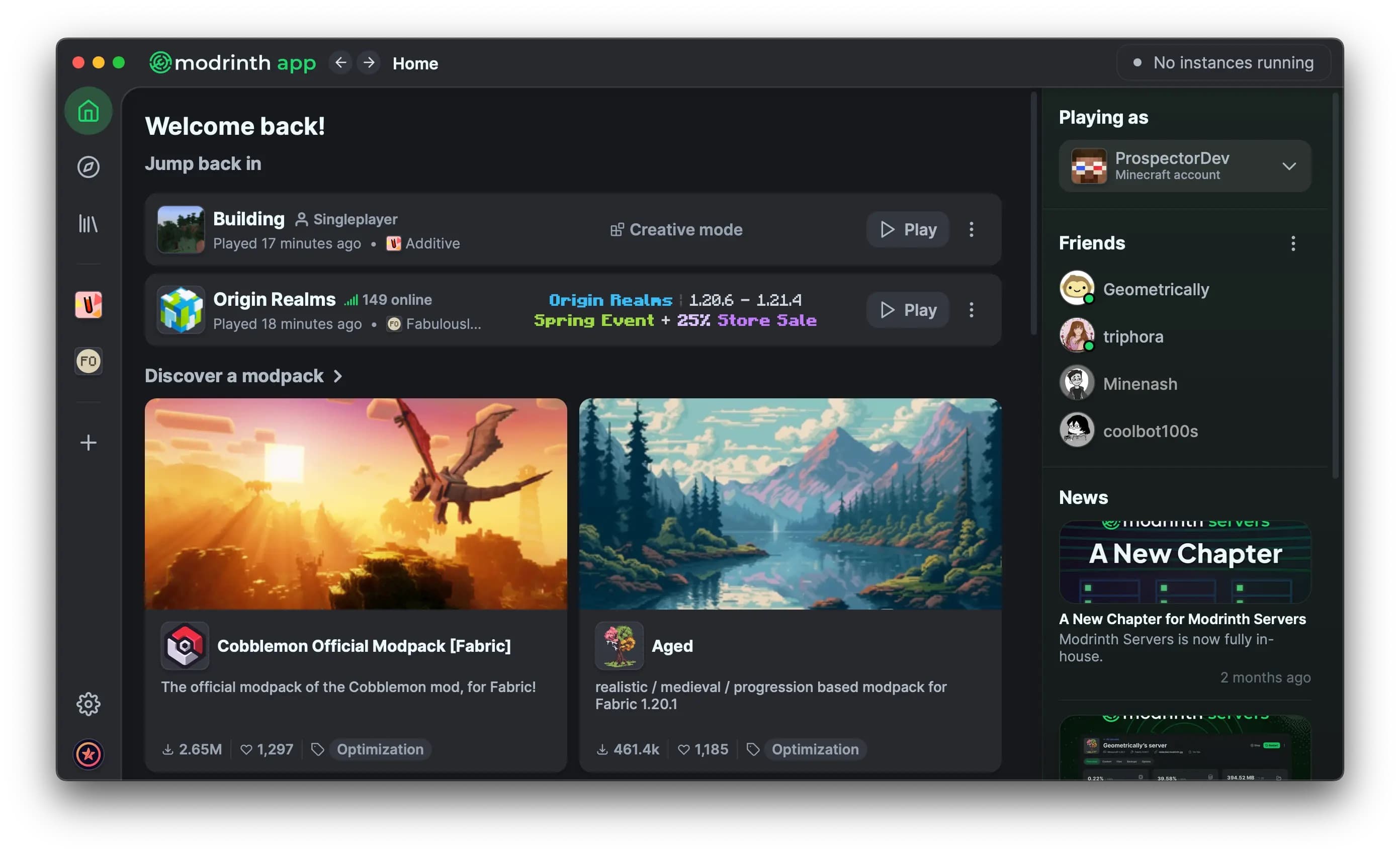 Modrinth App — скриншот 1