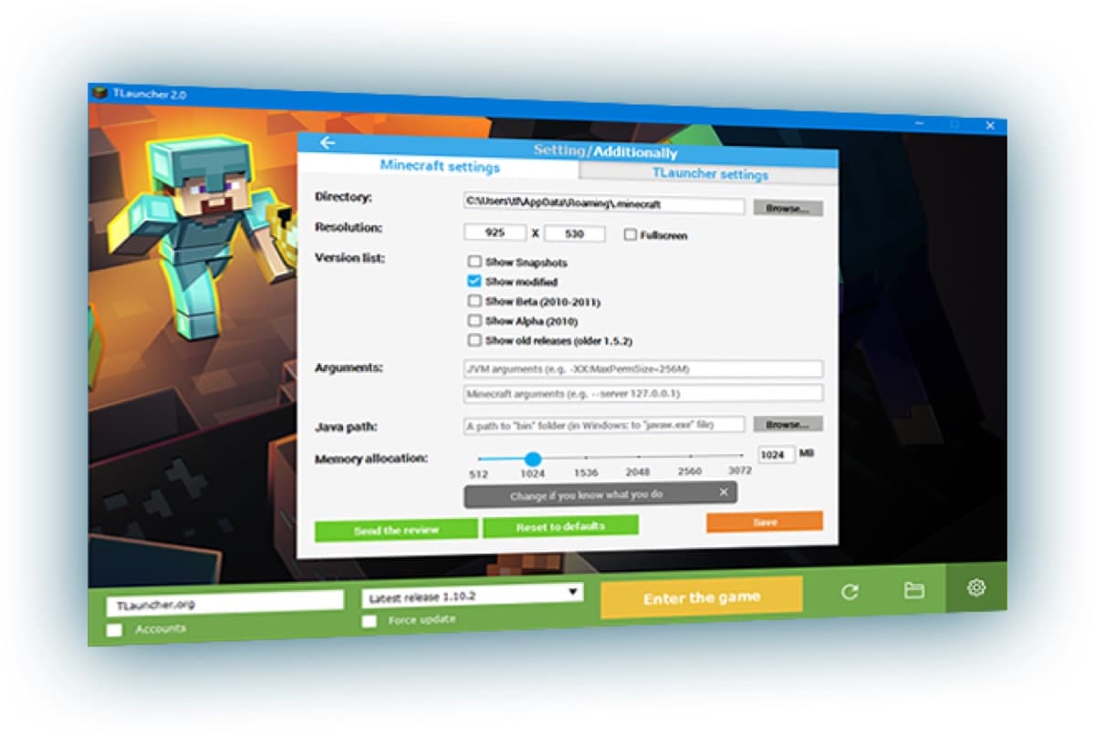 TLauncher — скриншот 2