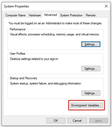 Окно переменных среды Windows — поиск _JAVA_OPTIONS