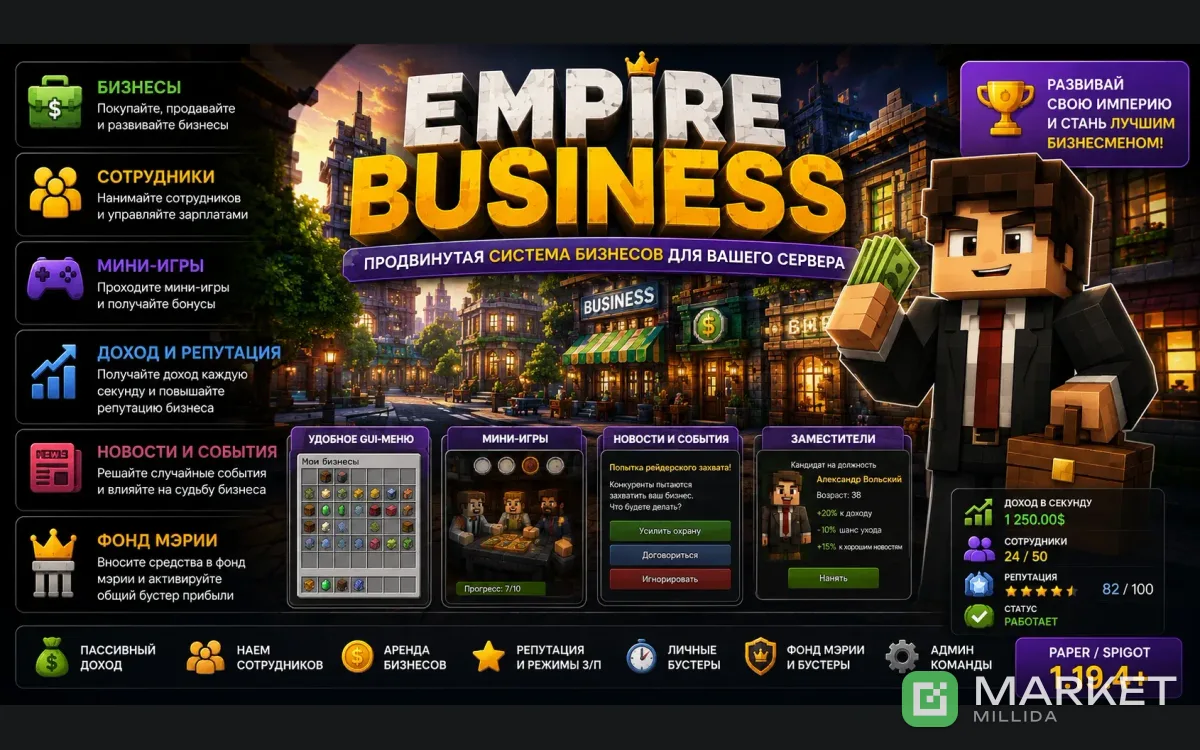 💼 EmpireBusiness | Продвинутая система бизнесов