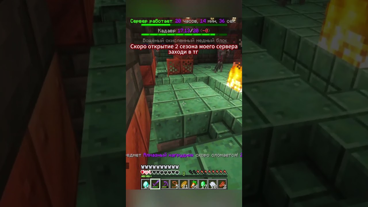 Маленький зомби #майнкрафт #майн #minecraft #mine #сервер
